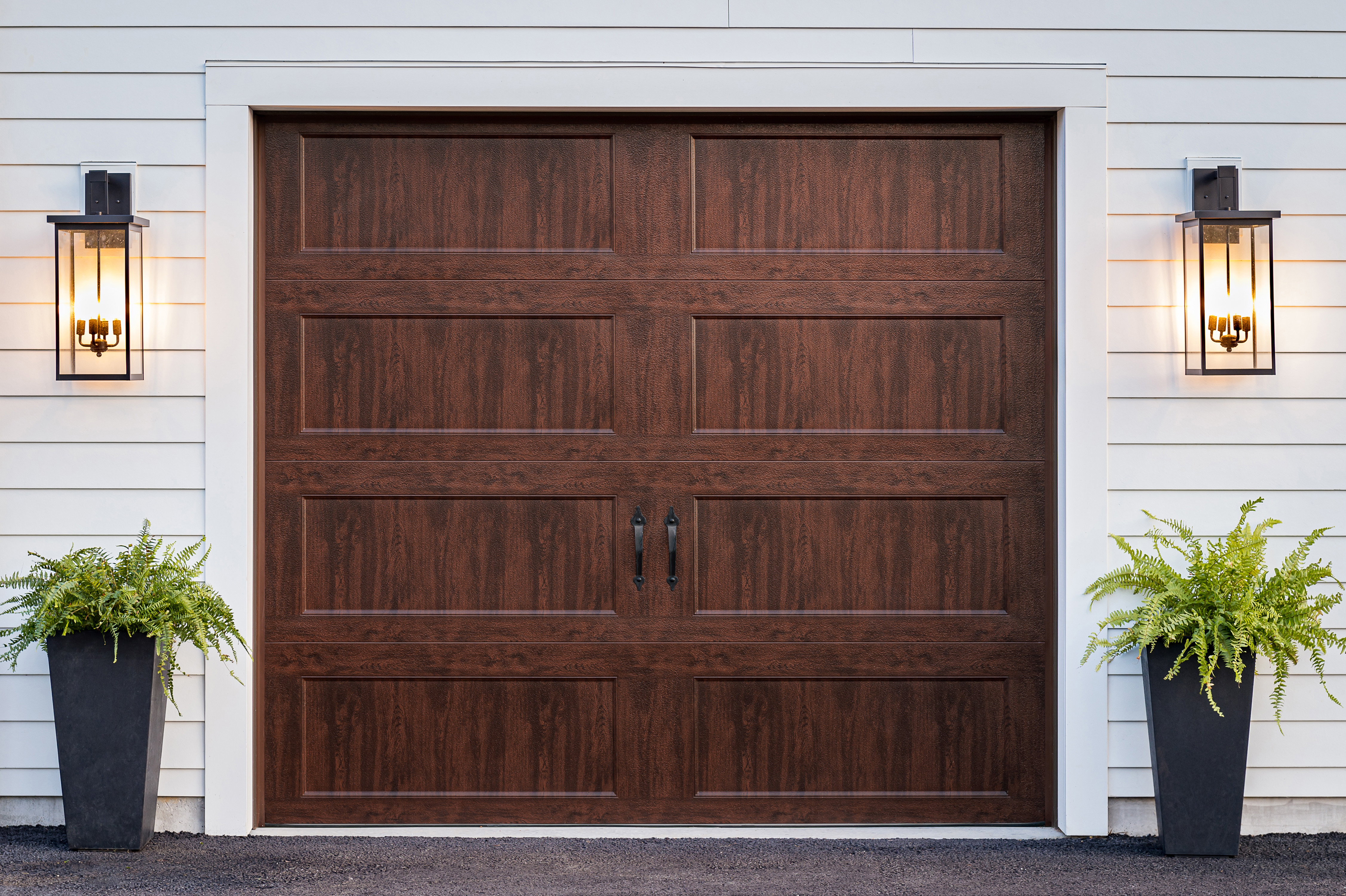 Bridgeport Walnut Garage Doors