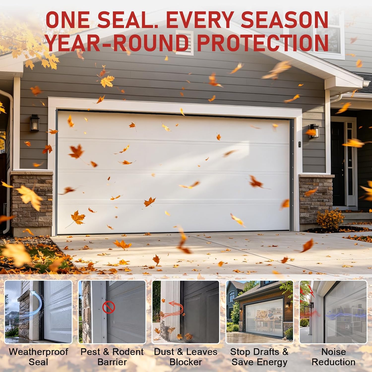Garage door weatherstripping and seals